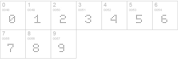 Enhanced Dot Digital-7 numbers 0-9 preview
