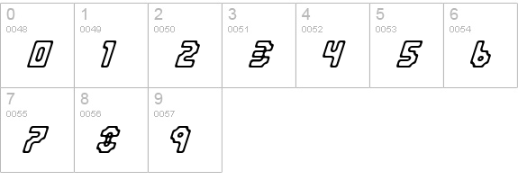 Eniltuo numbers 0-9 preview