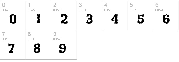 EnschedeRandom-Xbold-Regular numbers 0-9 preview
