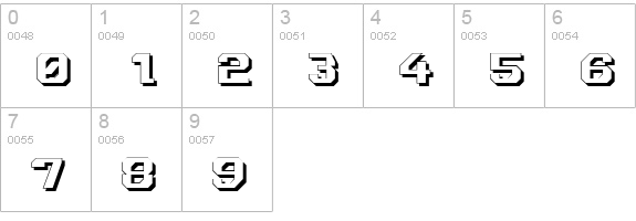 Ensign Flandry Shadow numbers 0-9 preview