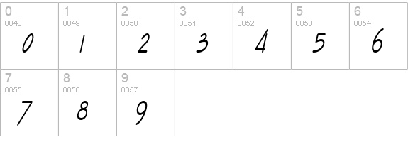 Enview Light BoldItalic numbers 0-9 preview