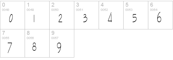 Enview Xtra Light Normal numbers 0-9 preview