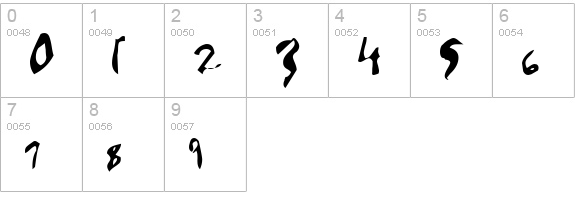 Enya Regular numbers 0-9 preview