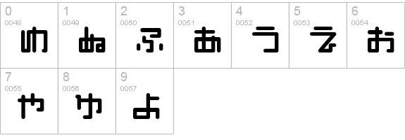 EOPshion numbers 0-9 preview
