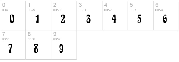 Epic Wide Normal numbers 0-9 preview