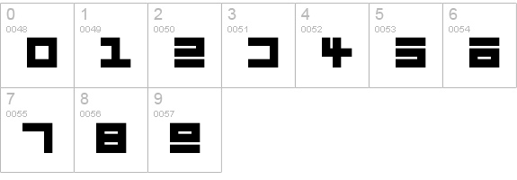 EppsEvans-Black numbers 0-9 preview
