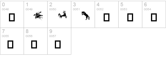 Equestrian by Darrian numbers 0-9 preview