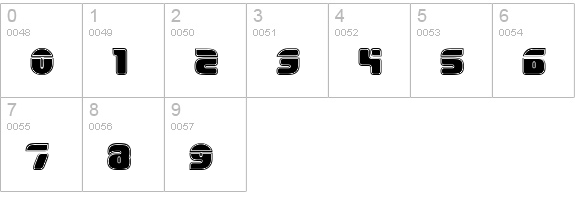 EraserTwentyGuage numbers 0-9 preview