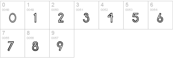 Erasure numbers 0-9 preview