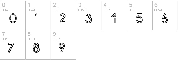 Erasure Regular numbers 0-9 preview