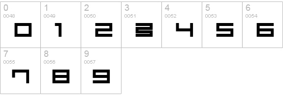 ES Bold numbers 0-9 preview