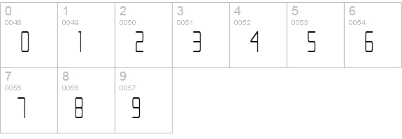 Escape Artist Condensed numbers 0-9 preview