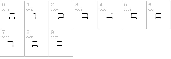 Escape Artist Gradient numbers 0-9 preview
