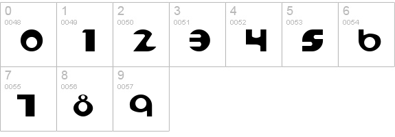 Espheres Regular numbers 0-9 preview