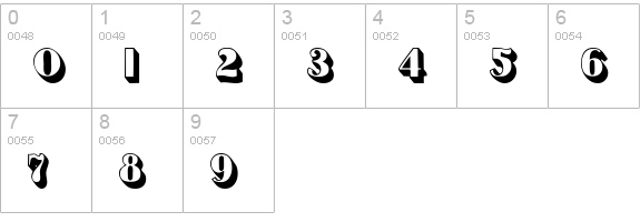 EsplanadeDisplay numbers 0-9 preview