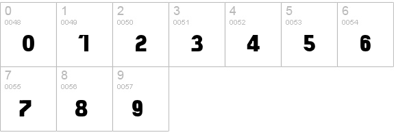 Eunuverse-ExtraBold numbers 0-9 preview