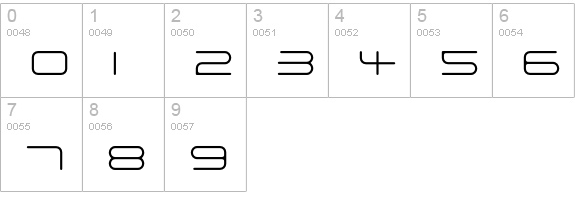 Euphoric-Thin numbers 0-9 preview