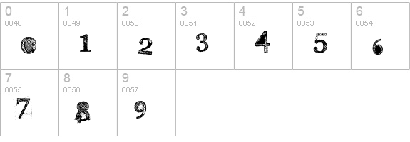 Everyday Ghost numbers 0-9 preview