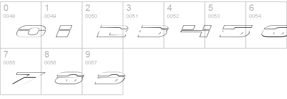 Excelerate Outline numbers 0-9 preview