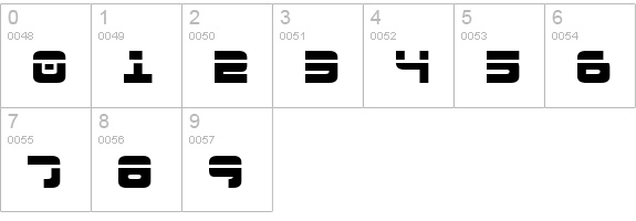 Exedore Laser numbers 0-9 preview