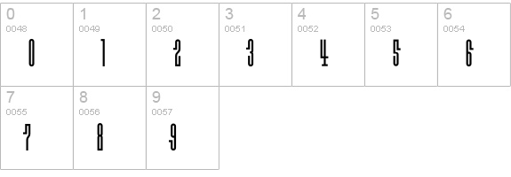 Exit-Medium numbers 0-9 preview