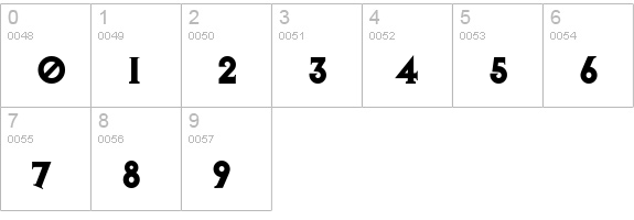 Exocet Heavy numbers 0-9 preview