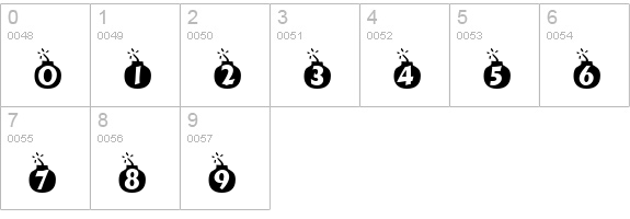 Explosif numbers 0-9 preview