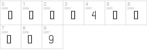 Exposition Sampler numbers 0-9 preview