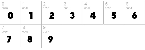 ExpressaEF-Heavy numbers 0-9 preview