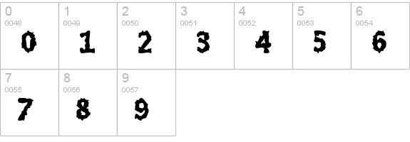 Extralucid numbers 0-9 preview