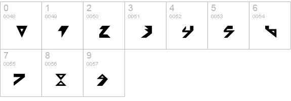 Extraterrestial numbers 0-9 preview