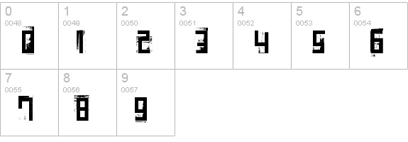 extravaganza- numbers 0-9 preview