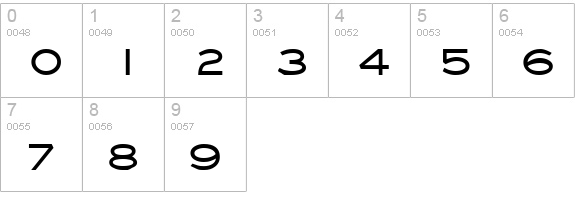 Eye glass Bold numbers 0-9 preview