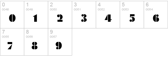 f01200036 numbers 0-9 preview