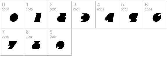 F820-Deco-BoldItalic numbers 0-9 preview