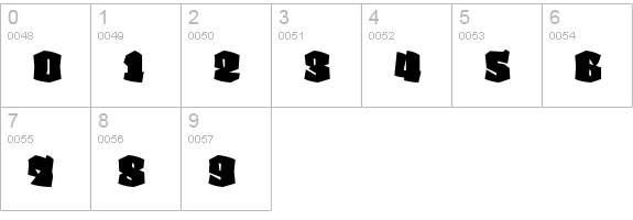 Fakir Display Black numbers 0-9 preview