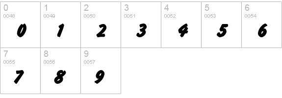 Falcon-Poster-Bold numbers 0-9 preview