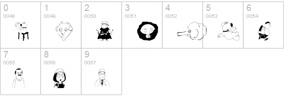 Family Guy numbers 0-9 preview