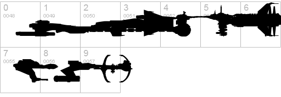 Famous Spaceships numbers 0-9 preview