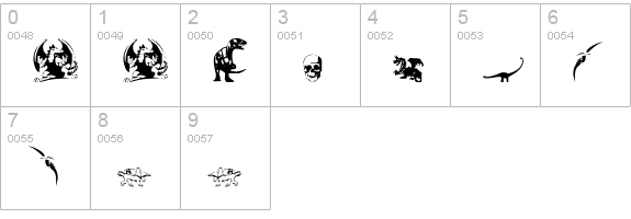 Fantastic Creatures numbers 0-9 preview