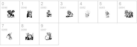 Fantasy Clipart numbers 0-9 preview
