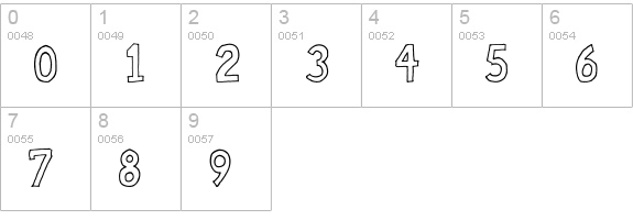 Fat Free numbers 0-9 preview