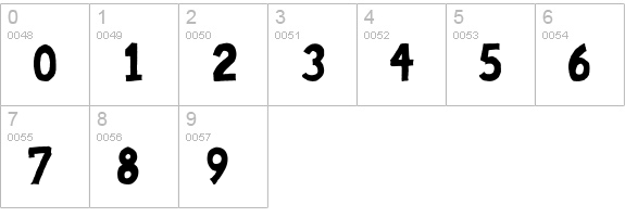 Fat Free Solid numbers 0-9 preview