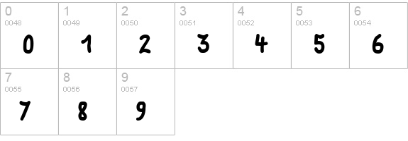fat marker numbers 0-9 preview