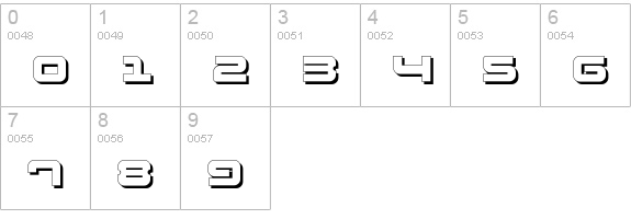FatsansShadow numbers 0-9 preview