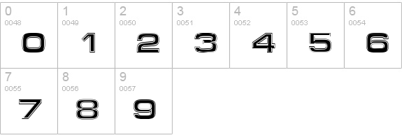 Federation Star Fleet Square numbers 0-9 preview