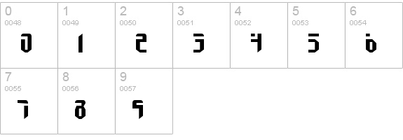 Fedyral Expanded numbers 0-9 preview