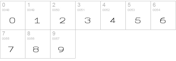 FeggoliteMono Plain numbers 0-9 preview