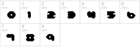 Feldercarb numbers 0-9 preview