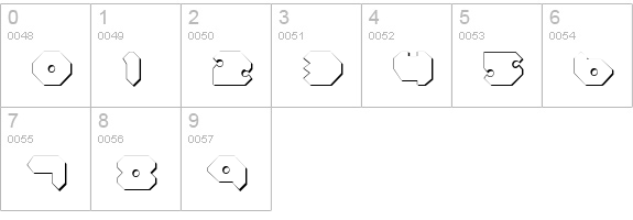 Feldercarb Shadow numbers 0-9 preview